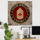 Poster U.S. Marines: Master Sergeant (USMC MSgt) [3D] (Bureau à domicile)
