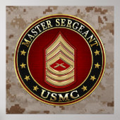 Poster U.S. Marines: Master Sergeant (USMC MSgt) [3D] (Devant)