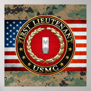 Poster U.S. Marines : Premier lieutenant (usmc 1stLt)