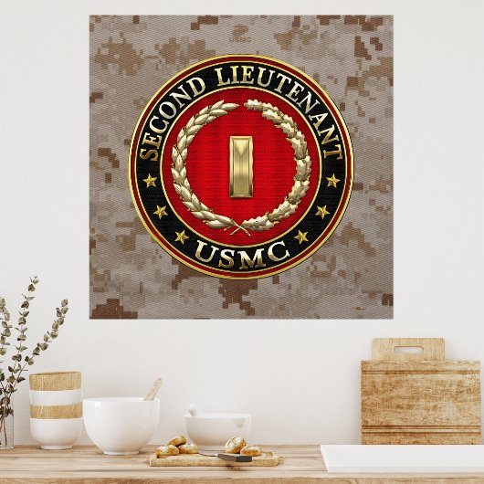 Poster U.S. Marines: second lieutenant (USMC 2ndLt) [3D] (Cuisine)
