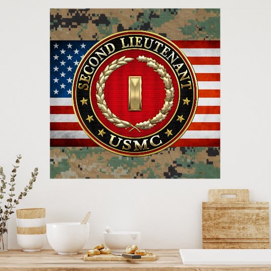 Poster U.S. Marines: second lieutenant (USMC 2ndLt) [3D] (Cuisine)