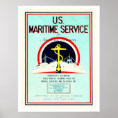 Poster U.S. Maritime Service (US02055) (Devant)