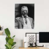 Poster U.S. President Theodore Teddy Roosevelt Laughing (Bureau à domicile)