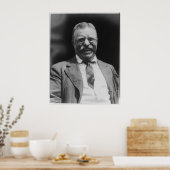 Poster U.S. President Theodore Teddy Roosevelt Laughing (Cuisine)