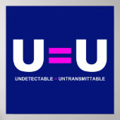 Poster U=U VIH non détectable égale non transmettable (Devant)