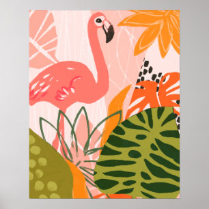 Poster UA Flamant rose Jungle II