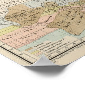 Poster Ubersicht der Erde - Aperçu de la carte de la Terr (Coin)