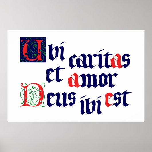Poster Ubi Caritas (Devant)
