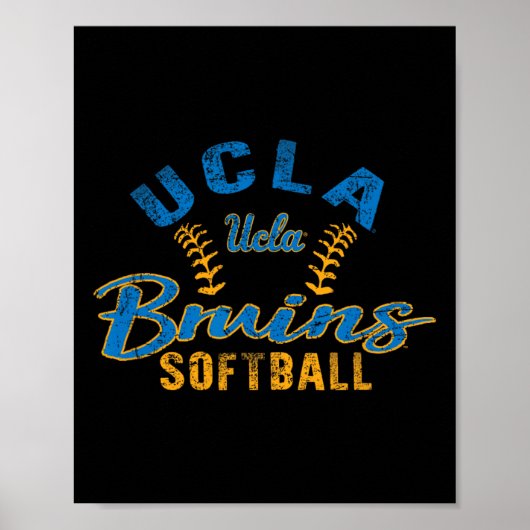 Poster Ucla Bruins Softll Vintage Officially Licensed  (Devant)