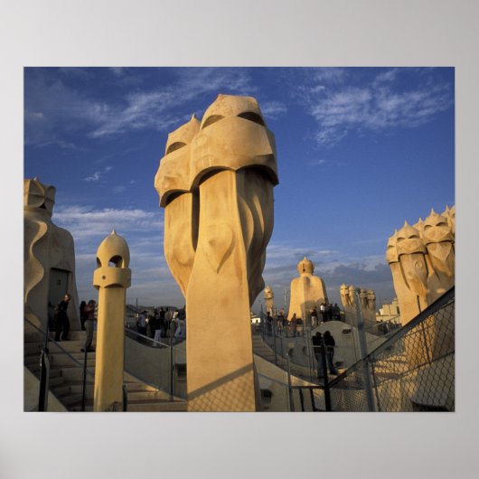 Poster UE, Espagne, Catalogne, Barcelone. Antonio Gaudi's (Devant)