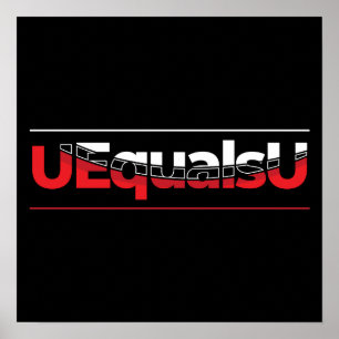 Poster UEqualsU VIH Typographie indétectable Art