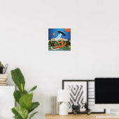 Poster UFO Canoe Trip Mountains Surreal Collections (Bureau à domicile)