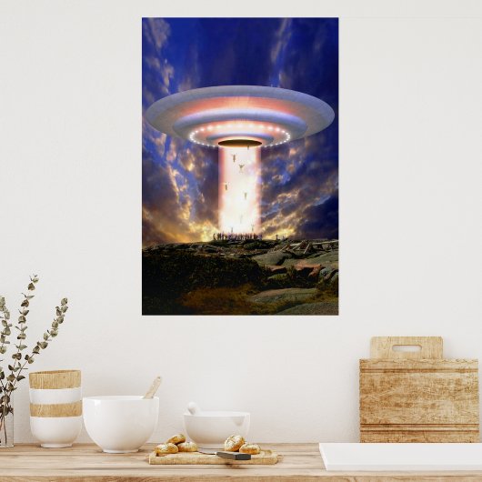 Poster UFO mass abduction (Cuisine)
