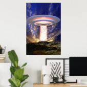 Poster UFO mass abduction (Bureau à domicile)