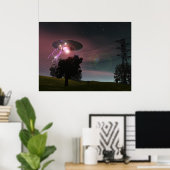 Poster UFO Over Powerlines 2 (Bureau à domicile)