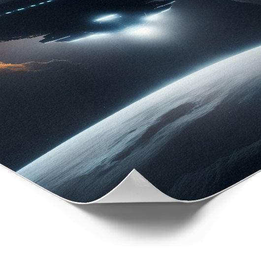 Poster UFO SCI FI Wall Art Poster Alien (Coin)