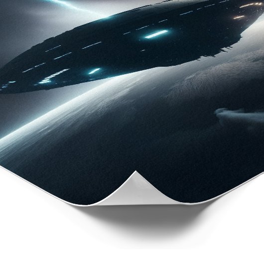 Poster UFO SCI FI Wall Art Poster Alien (Coin)