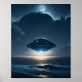 Poster UFO SCI FI Wall Art Poster Alien