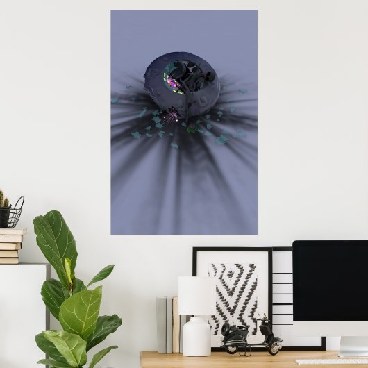 Poster UFO Smack down (Bureau à domicile)