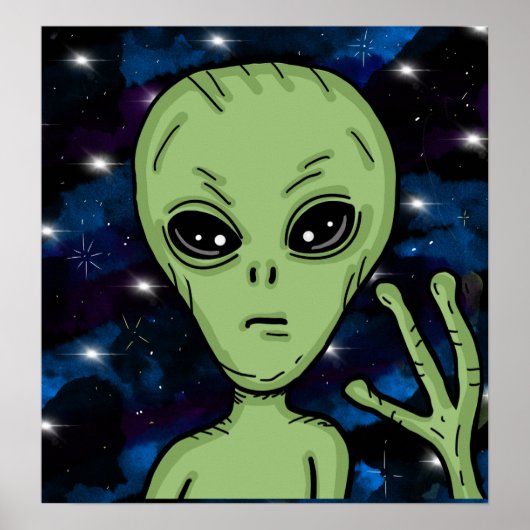 Poster Ufologie de l'art Alien (Devant)