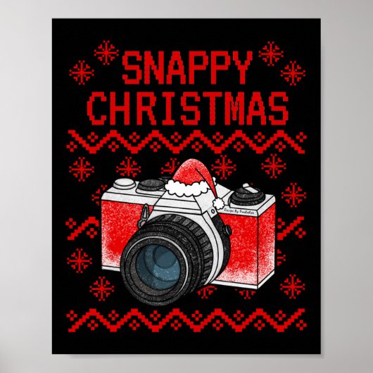 Poster Ugly Christmas Camera Photographer Xmas Photograph (Devant)