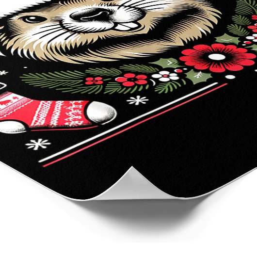 Poster Ugly Christmas Groundhog  (Coin)