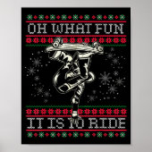 Poster Ugly Christmas Skateboard Oh What Fun It Is To Rid (Devant)