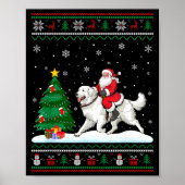 Poster Ugly Christmas Tree Lights Santa Riding Great Pyre (Devant)