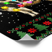 Poster Ugly Cow Christmas Sweater Santa Hat And Light Up (Coin)