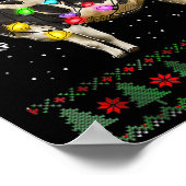 Poster Ugly Cow Christmas Sweater Santa Hat And Light Up (Coin)