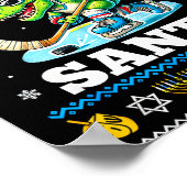 Poster Ugly Hanukkah Sweater Not Today Santa Dinosaur Hoc (Coin)