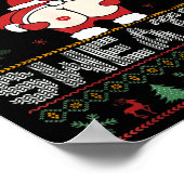 Poster Ugly Sweater Santa Merry Christmas Funny Pajamas X (Coin)