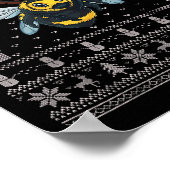 Poster Ugly Xmas Sweater Style Bumble Bee Reindeer Christ (Coin)