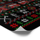 Poster Ugly Xmas Sweater Style Fire Truck Firefighter Chr (Coin)