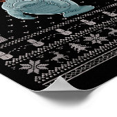 Poster Ugly Xmas Sweater Style Manatee Reindeer Christmas (Coin)