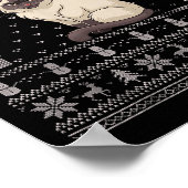 Poster Ugly Xmas Sweater Style Siamese Cat Reindeer Chris (Coin)