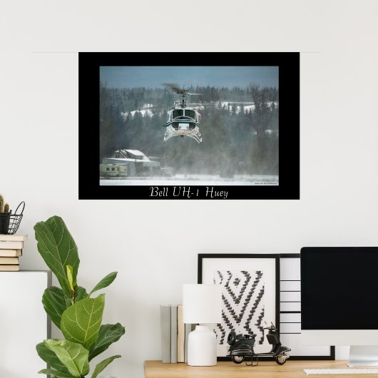 Poster UH-1 Huey Hovering (Bureau à domicile)