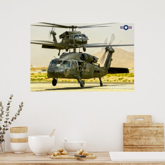POSTER UH-60M NOIR HAWK (Cuisine)