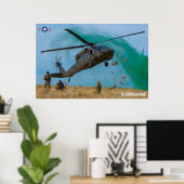 POSTER UH-60M NOIR HAWK (Bureau à domicile)