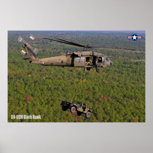 POSTER UH-60M NOIR HAWK (Devant)