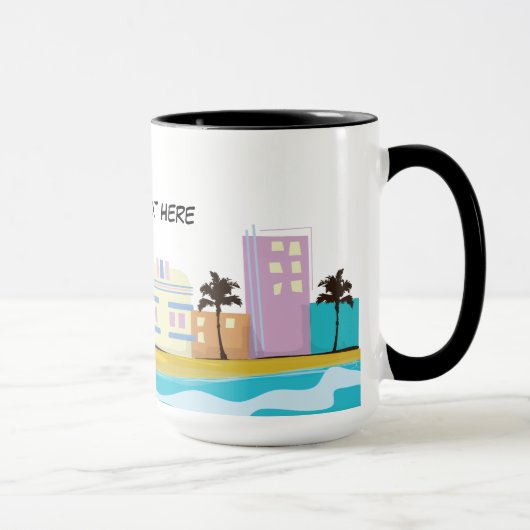 Poster uit de jaren tachtig van de vorige eeuw Mok (Rechts)