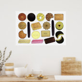 Poster UK British Biscuits Shortbread Rich Tea Digestives (Cuisine)