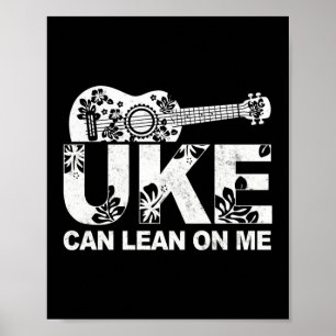 Poster Uke Peut Se Poser Sur Moi Joueur D'Ukulele Hawaïen