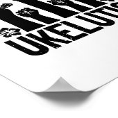 Poster Ukelution Ukulele Joueur Hawaïen Musicien (Coin)