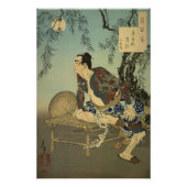 Poster [Ukiyo-E] Nuit illuminée au village de Shika - Kyu (Devant)