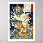 Poster ukiyoe - 和漢百物語 No.15 - 入雲竜公孫勝 - (Devant)
