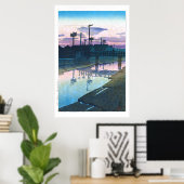 Poster ukiyoe - hasui - C02 - Kiba at Dusk - (Bureau à domicile)