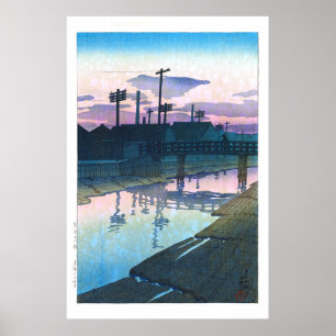 Poster ukiyoe - hasui - C02 - Kiba at Dusk -