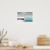 Poster ukiyoe - hasui - C11 - Shirahige en neige - (Cuisine)