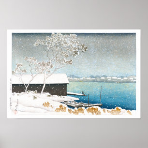 Poster ukiyoe - hasui - C11 - Shirahige in Snow -